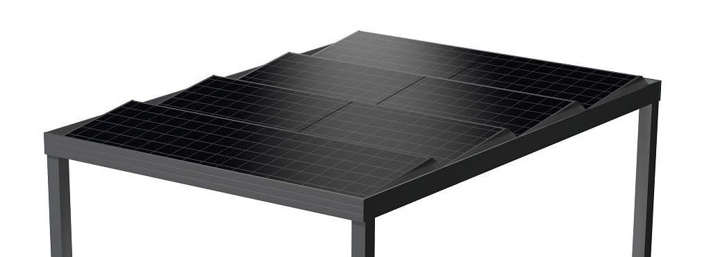 pergola ou carport photovoltaïque modèle 4x2