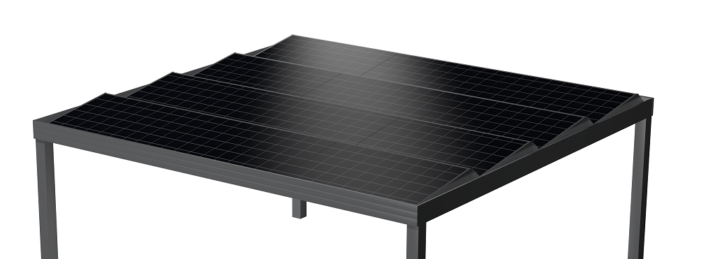 pergola ou carport solaire modèle 4x3