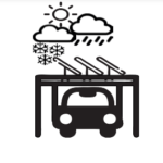 Le carport protège la voiture de la pluie, vent et neige